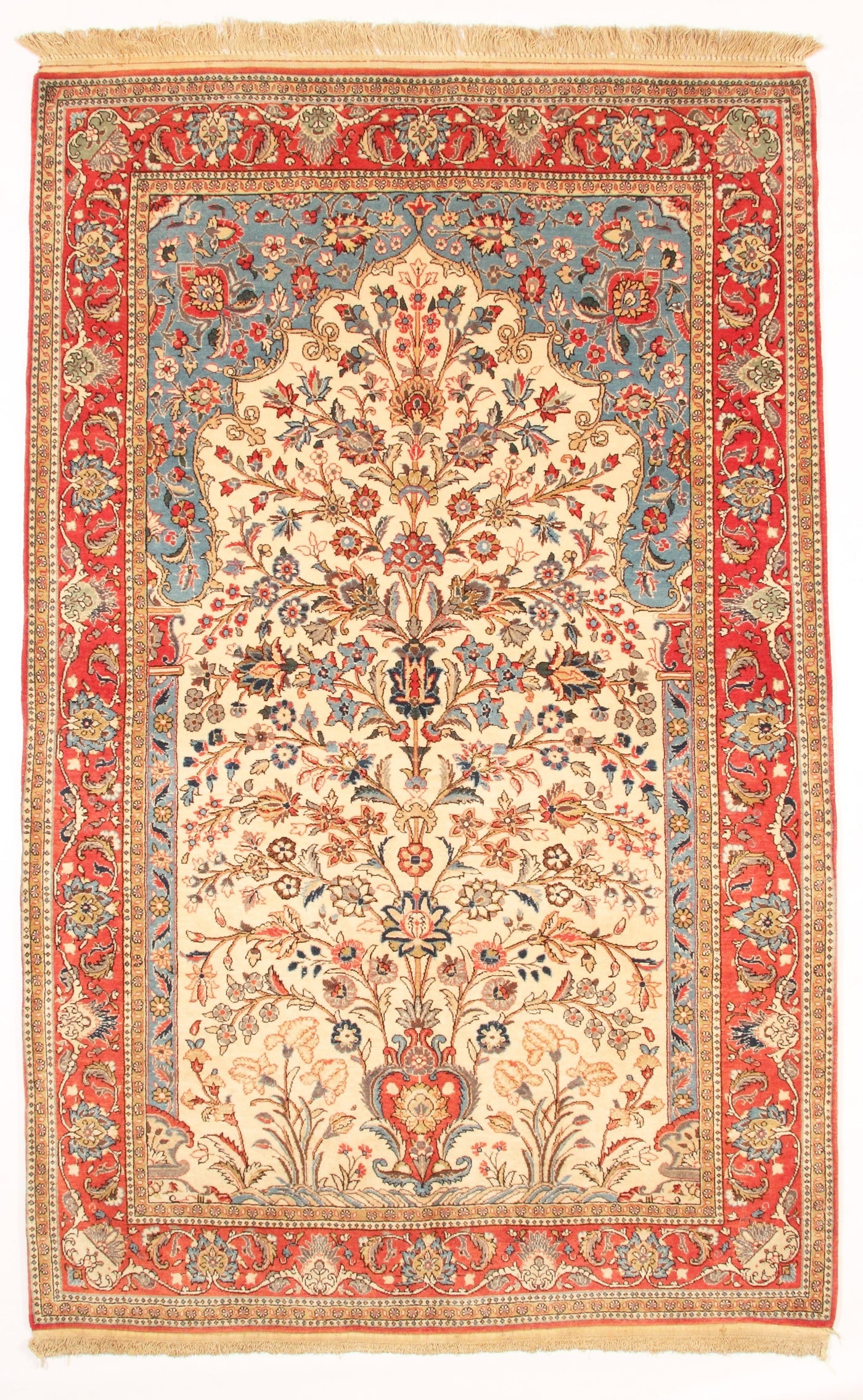 Fine Qum Kurk Rug - 4' 7" x 7' 4"