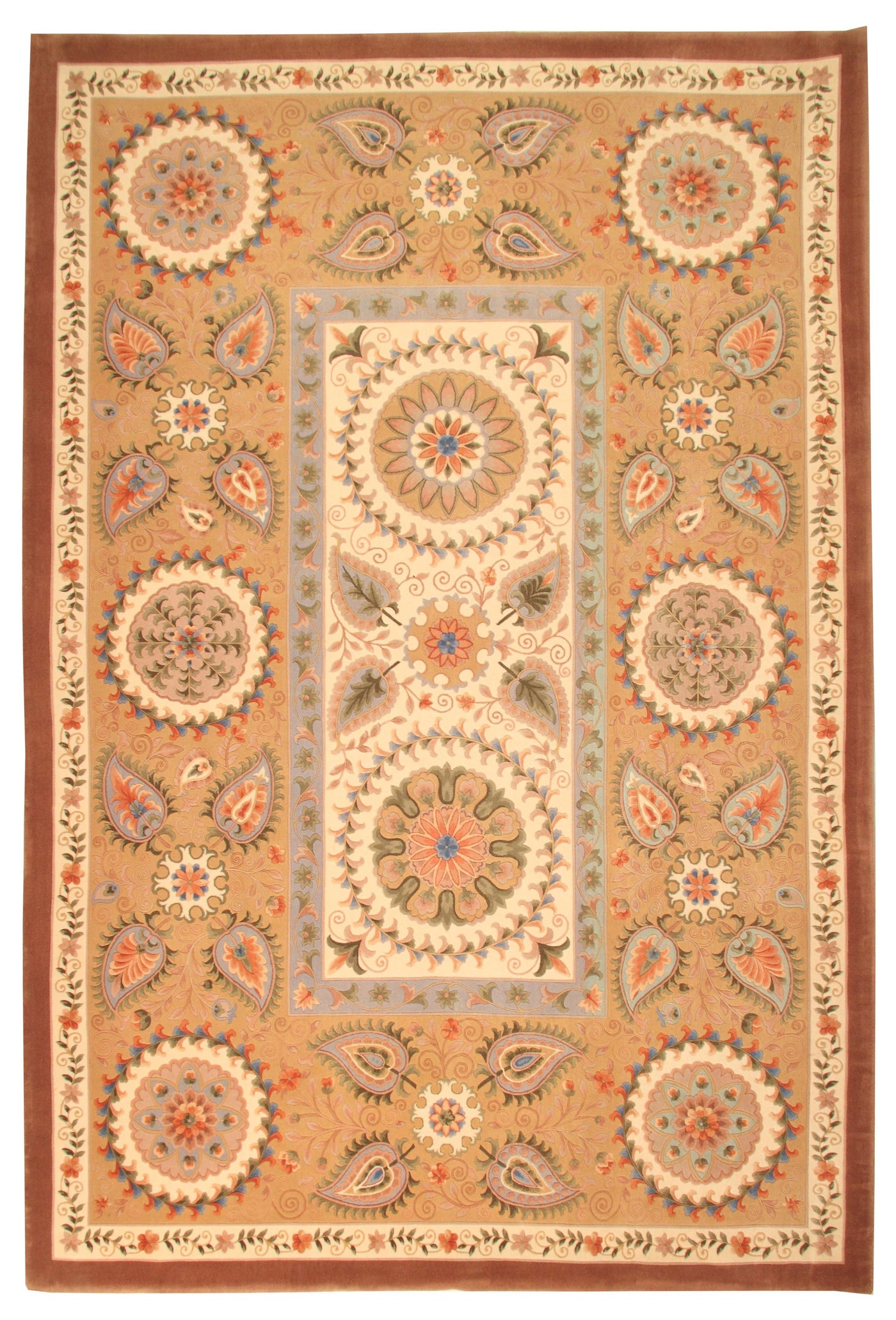 Via Como - 'Two Flowers' Rug - Size 6'7" x 9'10"