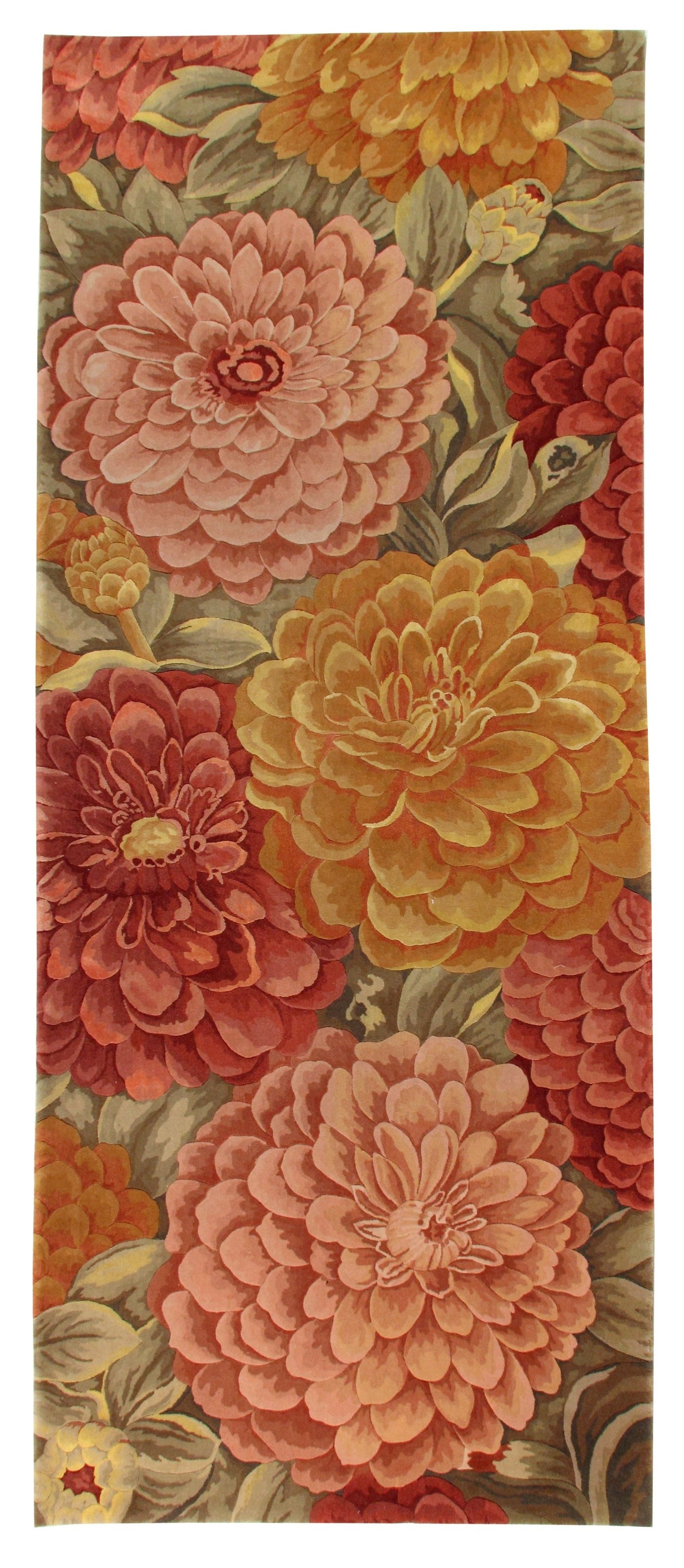 Via Como - 'Peonies Soft' Runner Rug - Size 4' x 10'