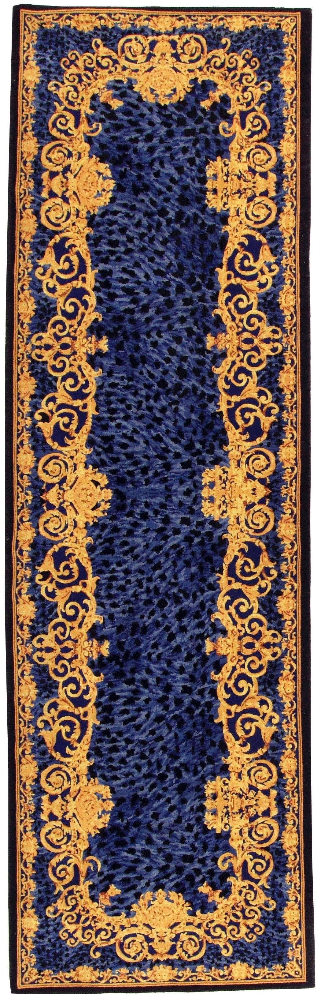 Via Como - 'Leopardo Blue' Runner Rug - Size 3' x 10'