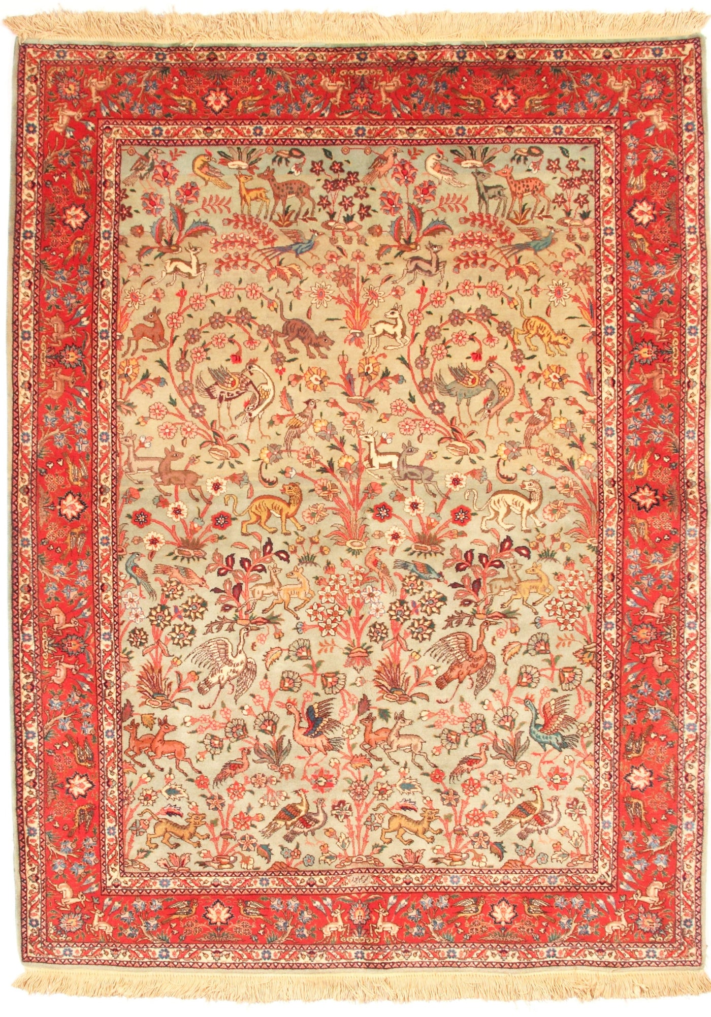 Fine Tabriz Rug - 4' 8" x 6' 6"