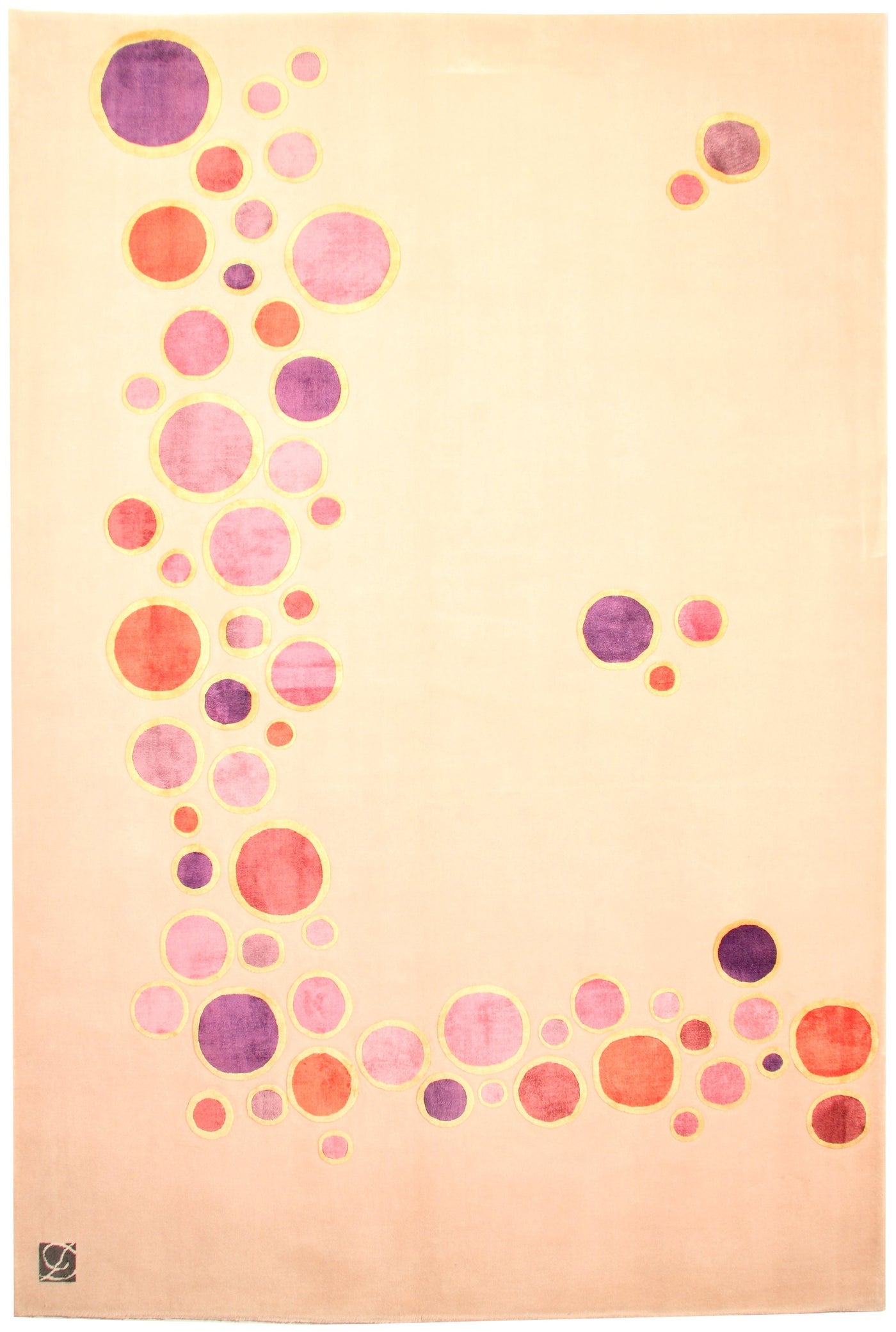 Jamie Drake - 'Cabochon Beige' Rug 6' x 9'