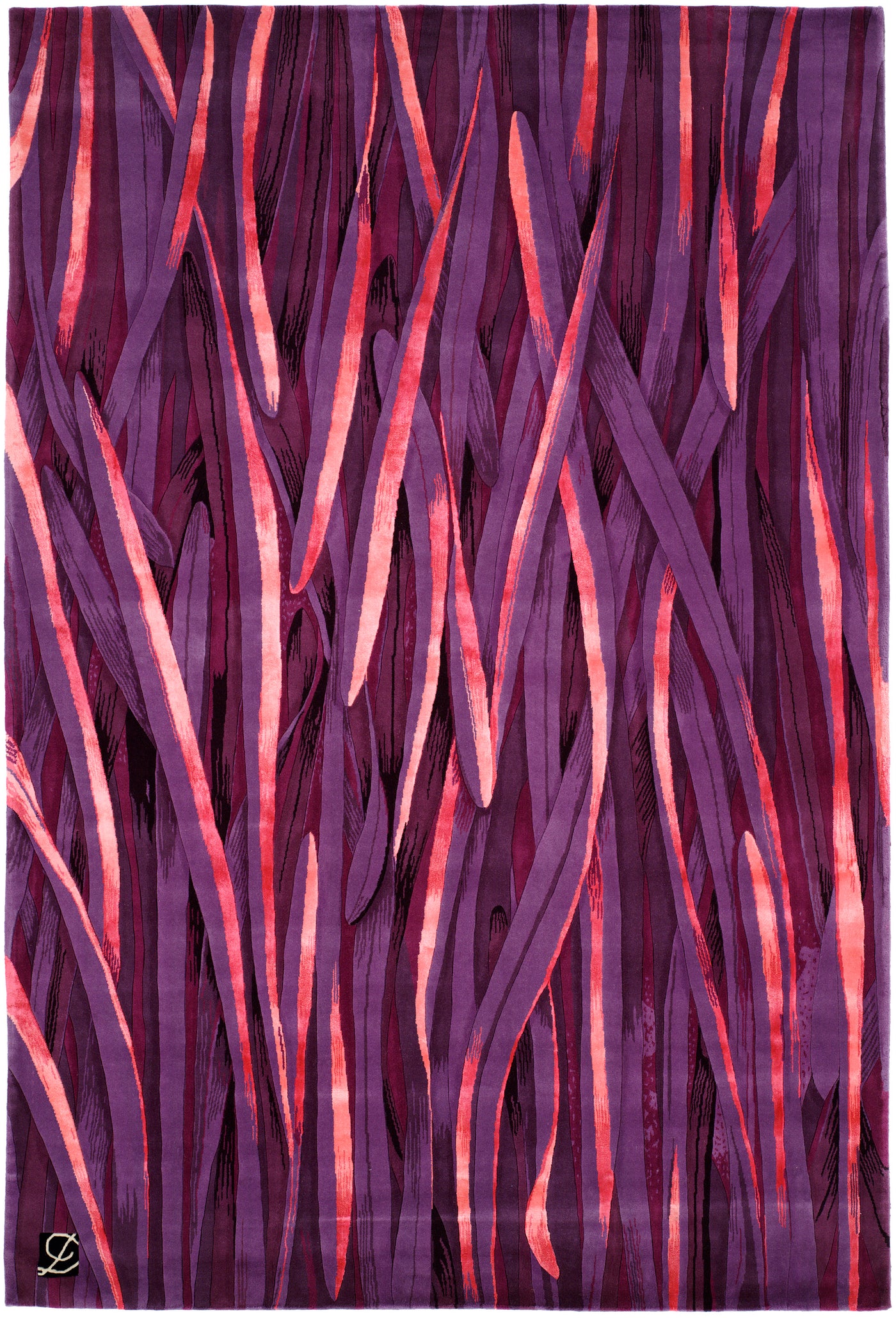 Jamie Drake - 'Summer Three - Blue/Purple' Rug 6' x 9'