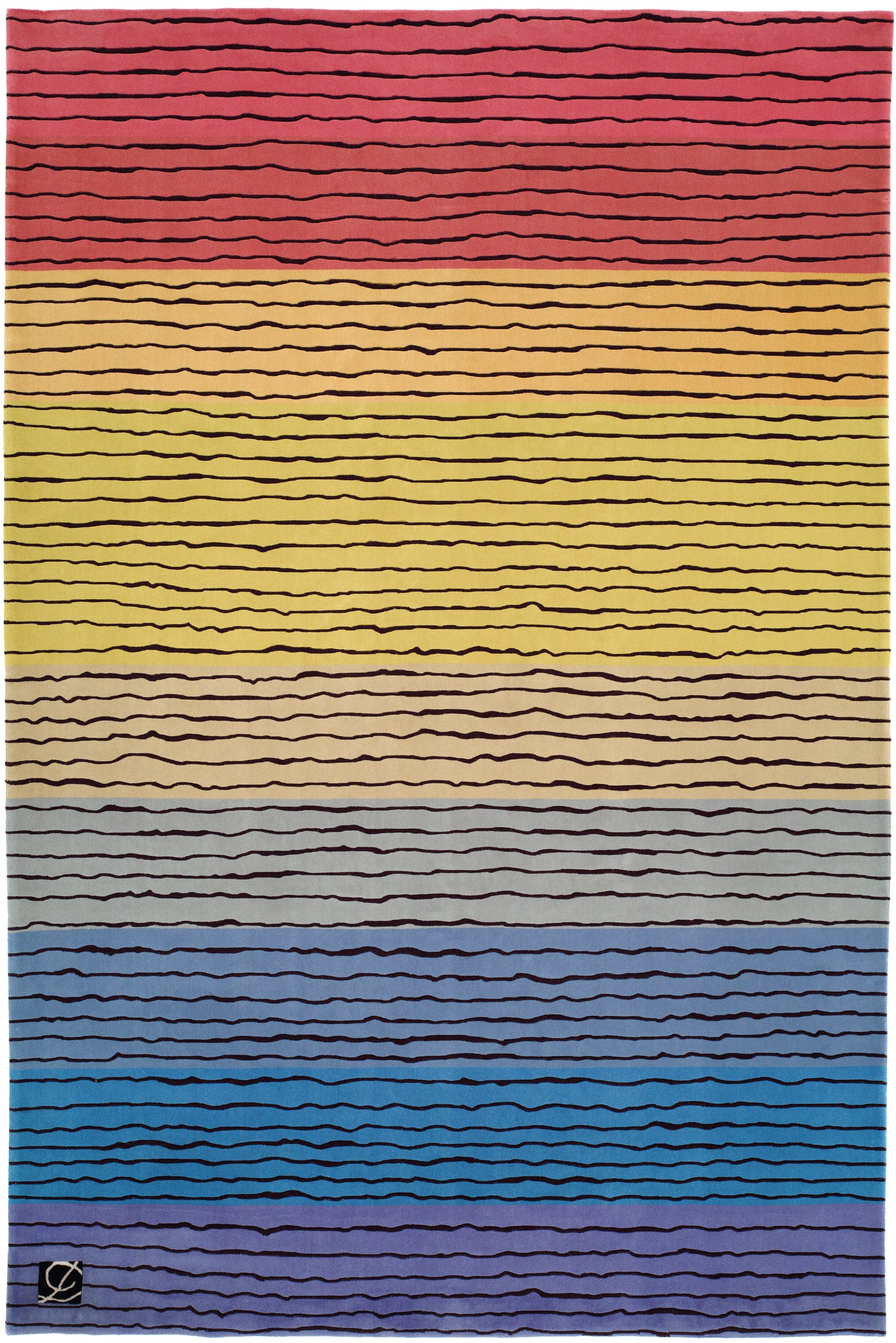 Jamie Drake - 'Pulsating Pinstripes' Rug 6' x 9'