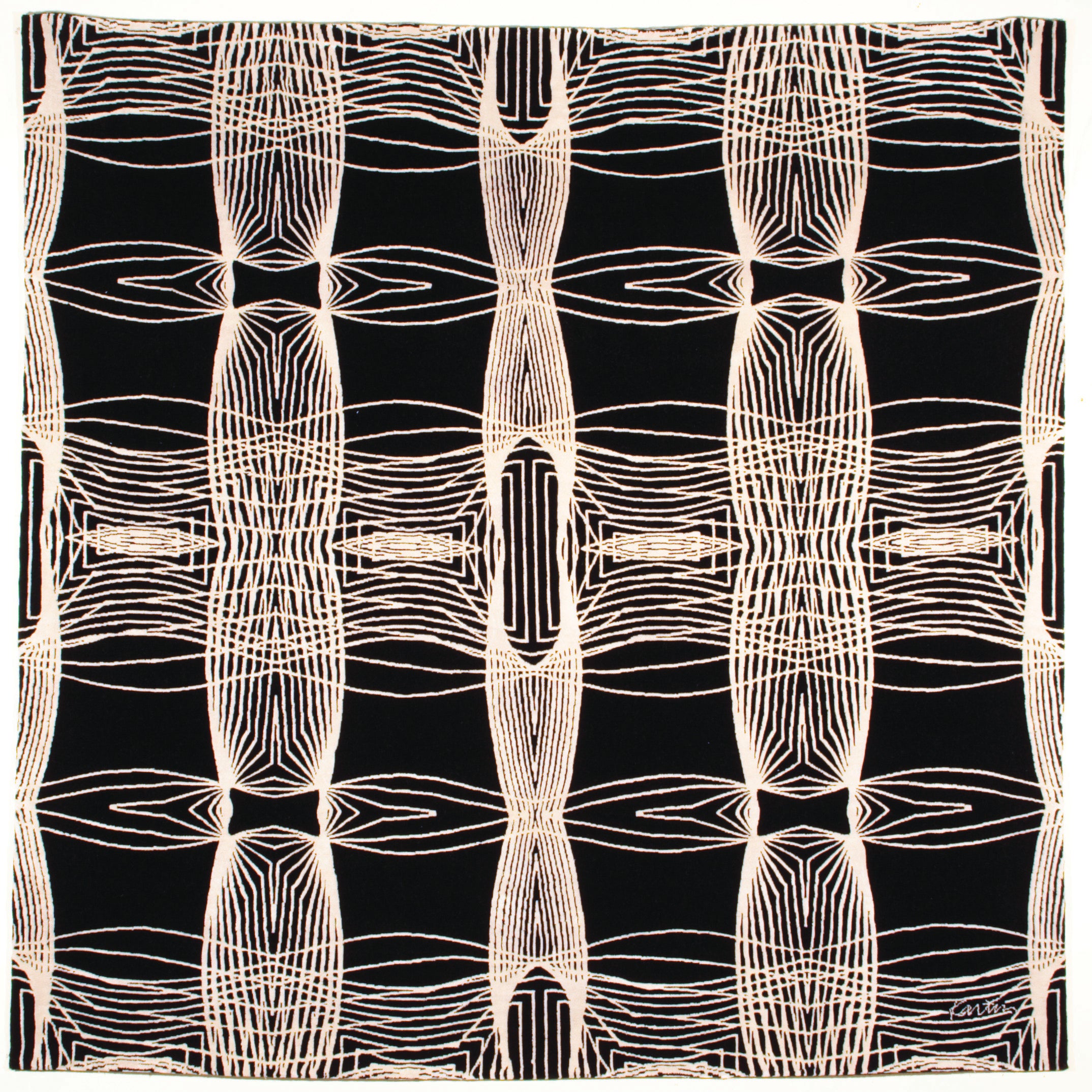 Karim Rashid - 'Spectra Black' Rug 6' x 6' – Via Como