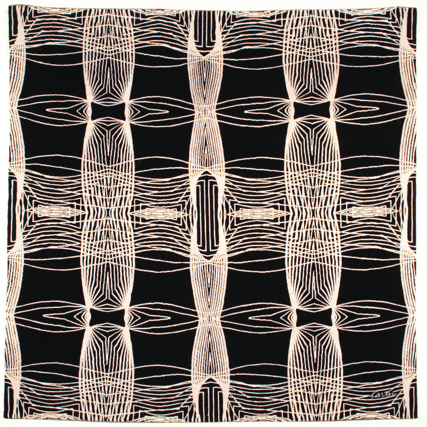 Karim Rashid - 'Spectra Black' Rug 6' x 6'