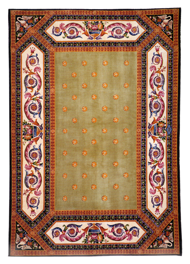 Gianni Versace -Renaissance Green Rug - 6'7" x 9'10"