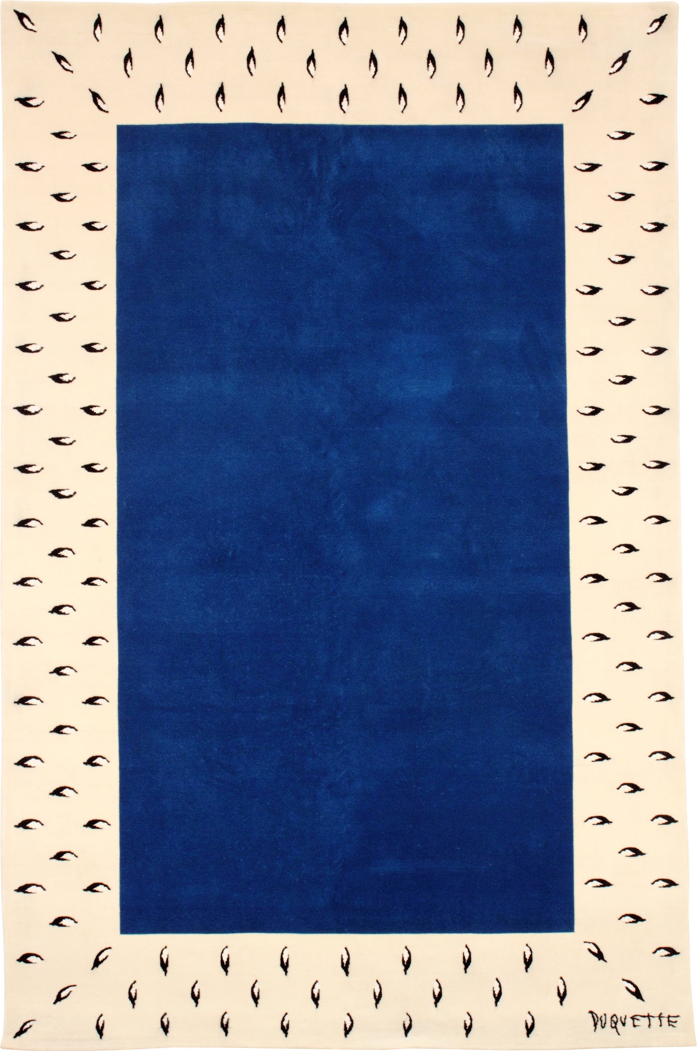 Tony Duquette - 'Ermine Border' Rug 6' x 9'