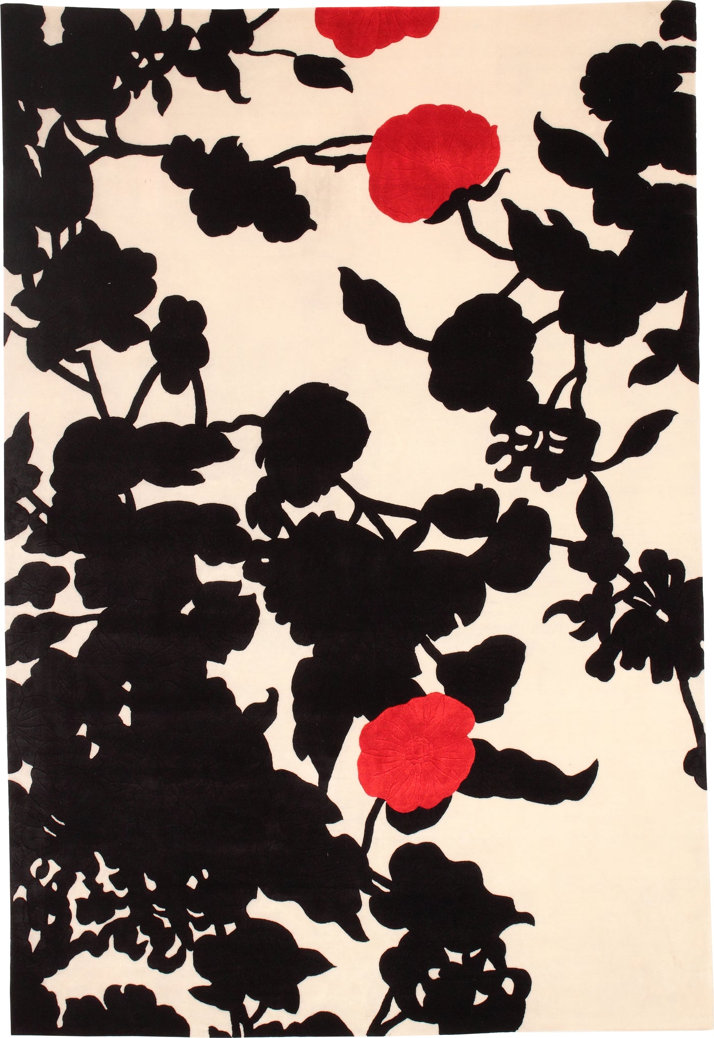 Tuleh - 'Fiore Rosso' Rug 6' x 9'